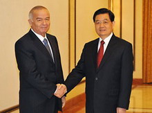 ху цзиньтао и ислам каримов обменяются мнениями по вопросам китайско-узбекских отношений